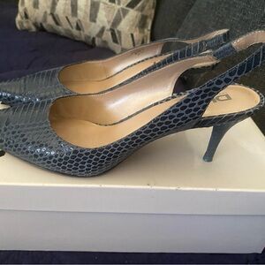 Elegant Blue Slingback Heels